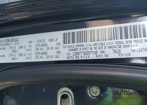 2019 Ram 1500 Classic Big Horn 4X4 6'4 Box from USA, damaged, VIN 1C6RR7TT6KS577108